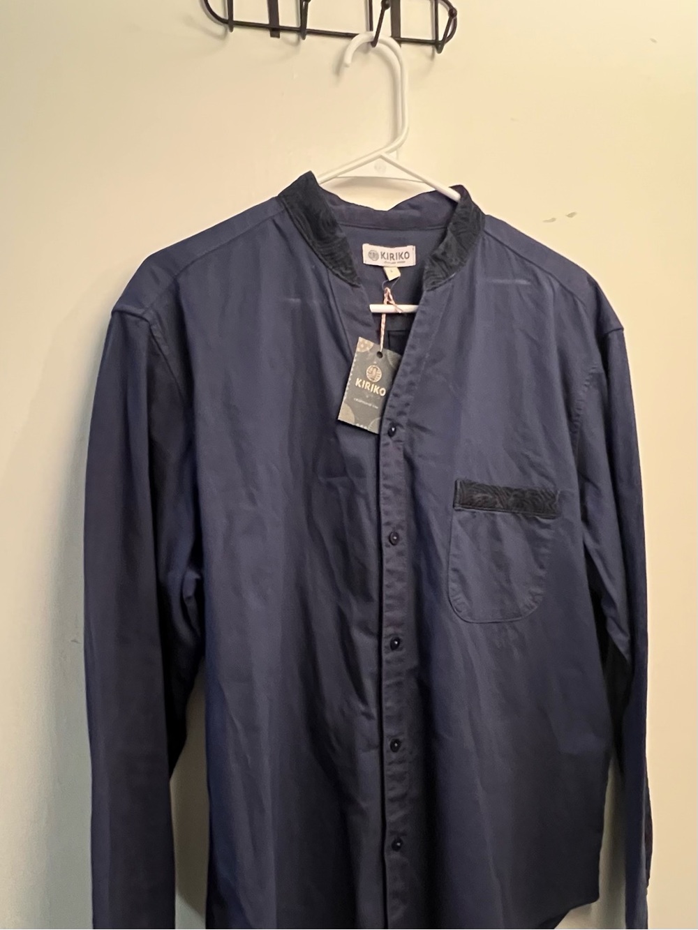Kiriko Men's Navy Shirt